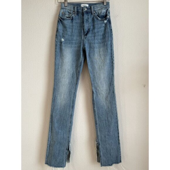 PISTOLA Colleen Slim Boot High Rise Women’s Size 25 Raw Hem Side Slit‎ Slimming - Picture 6 of 16